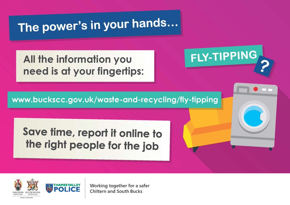 report fly tipping poster