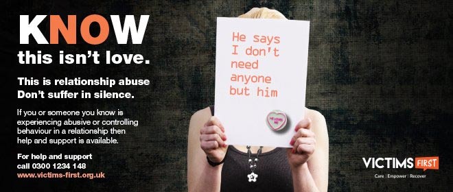 poster for thames valley police and crime commissioner coercive control and abusive relationship campaign