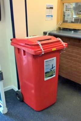 red knife amnesty bin