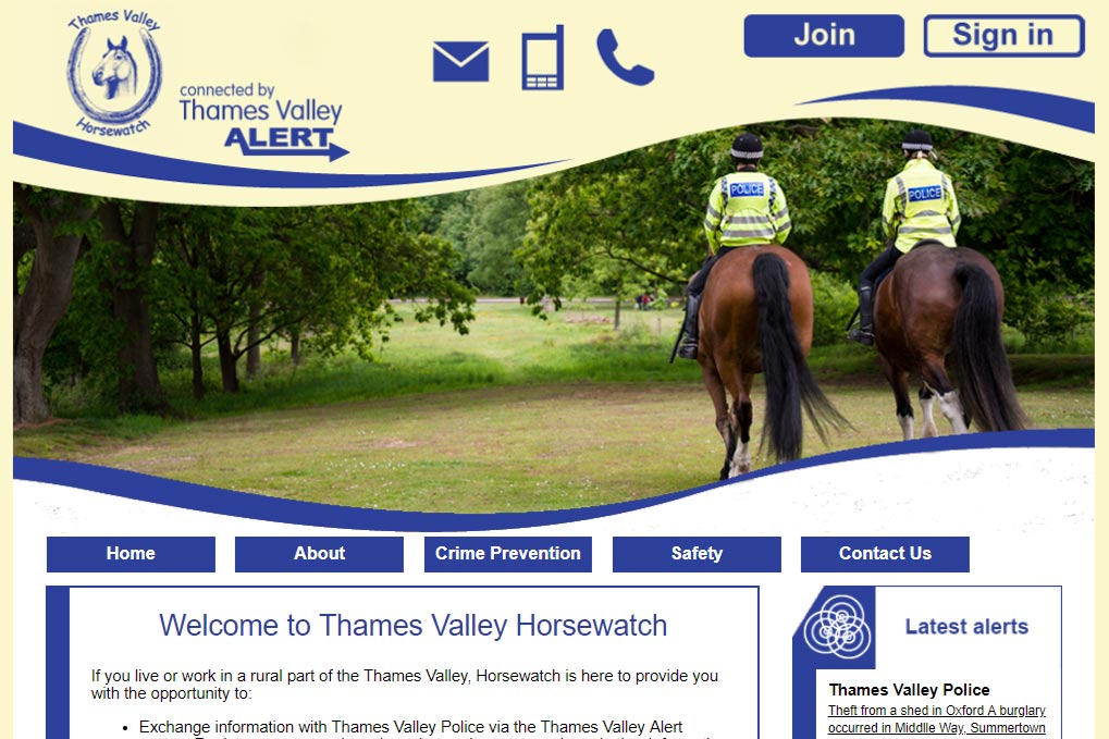 Thames Valley Horse Watch Screenshot