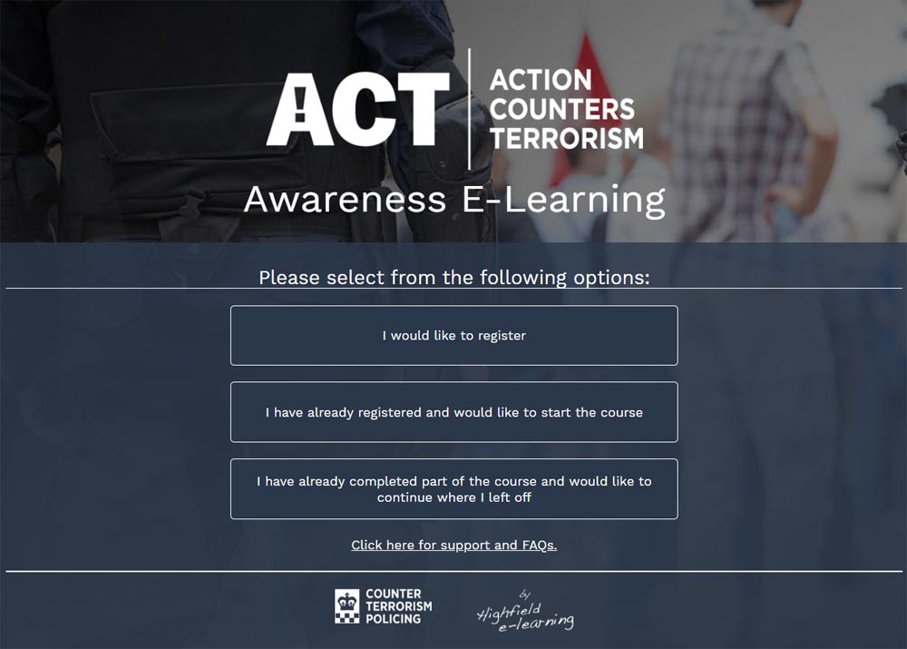 ACT counter terrorism course