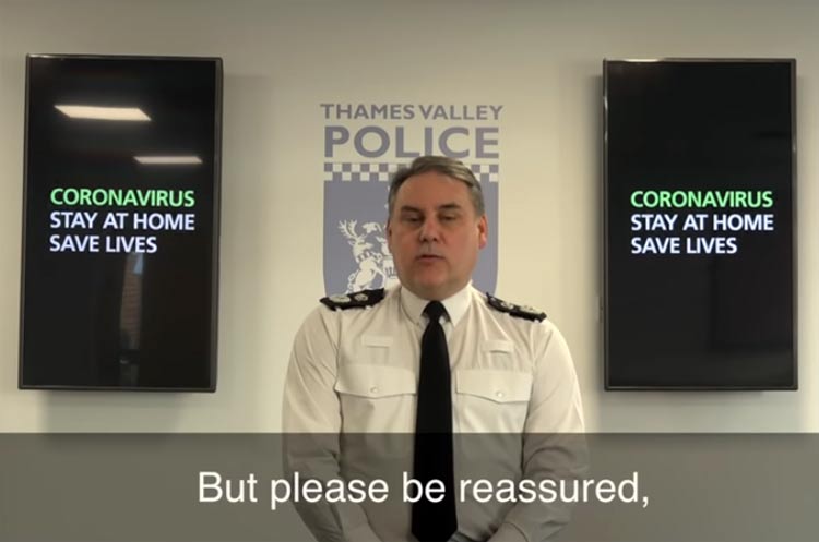 Thames Valley Police Update on Coronavirus