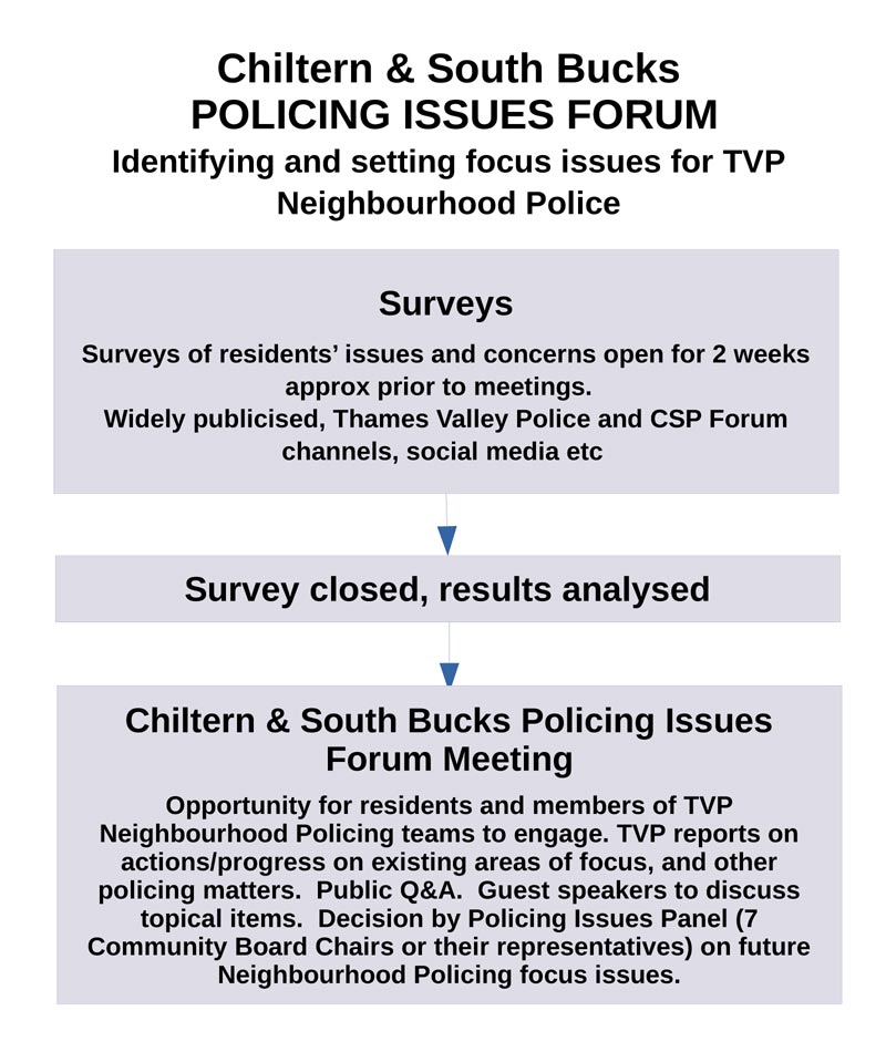decision making flowchart for chiltern & south bucks local policing areas neighbourhood policing focus areas