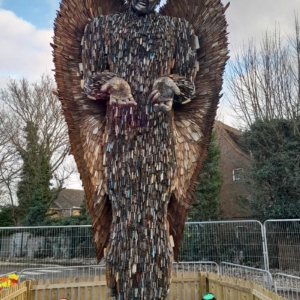 knife angel national monument to victims of knife crime Slough January 2023