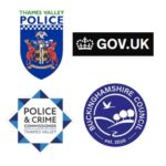 logos of thames valley police, thames valley police and crime commissioner, uk government and buckinghamshire council
